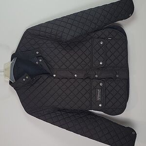 Belstaff diamond quilted black puffer snap jacket size XL